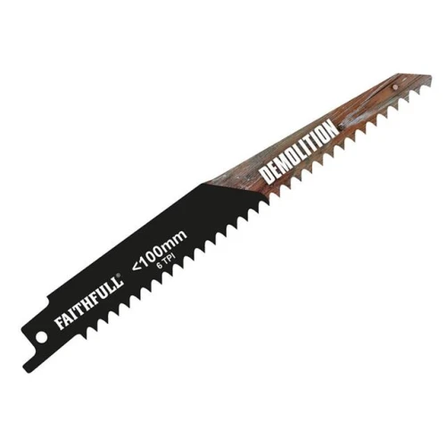 Faithfull S1111DF Bi-Metal Sabre Saw Blade Demolition 228mm 6 TPI (Pack of 5)