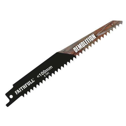 Faithfull S611DF Bi-Metal Sabre Saw Blade Demolition 150mm 6 TPI (Pack of 5)
