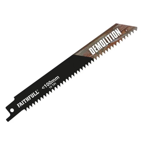 Faithfull S922HF Bi-Metal Sabre Saw Blade Demolition 150mm 10 TPI (Pack 5)