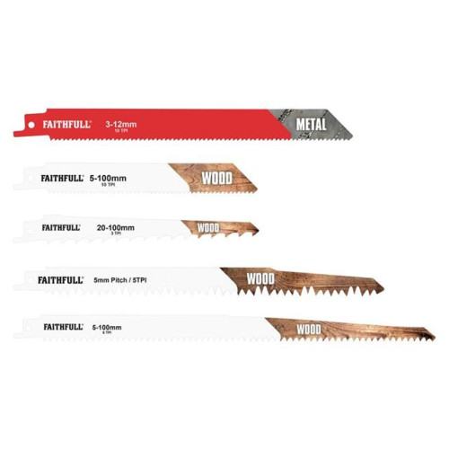 Faithfull Sabre Saw Blade Set (15)