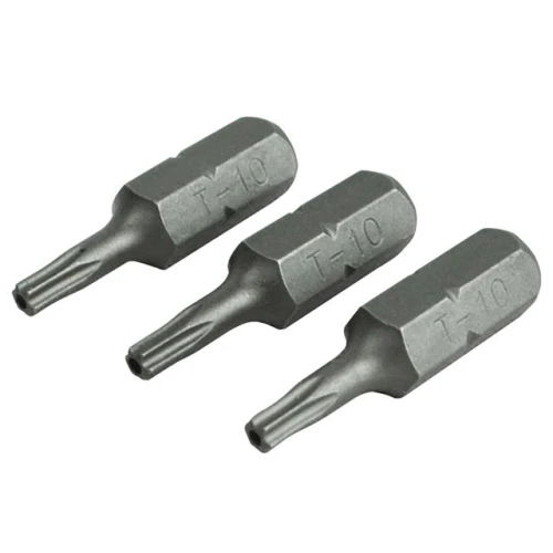 Faithfull Security S2 Grade Steel Screwdriver Bits T10S&Acirc;&nbsp;x&Acirc;&nbsp;25mm (Pack 3)