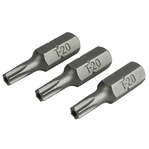 Faithfull Security S2 Grade Steel Screwdriver Bits&Acirc;&nbsp;T20S&Acirc;&nbsp;x&Acirc;&nbsp;25mm (Pack 3)