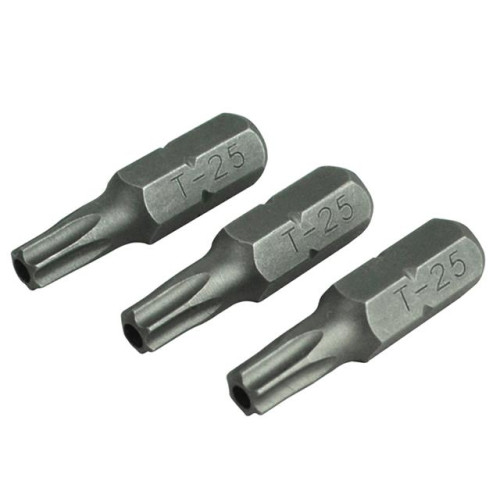 Faithfull Security S2 Grade Steel Screwdriver Bits T25SÂ xÂ 25mm (Pack 3)
