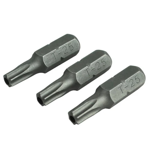 Faithfull Security S2 Grade Steel Screwdriver Bits T25S&Acirc;&nbsp;x&Acirc;&nbsp;25mm (Pack 3)