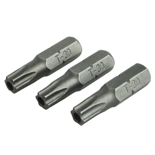 Faithfull Security S2 Grade Steel Screwdriver Bits&Acirc;&nbsp;T30S&Acirc;&nbsp;x&Acirc;&nbsp;25mm (Pack 3)