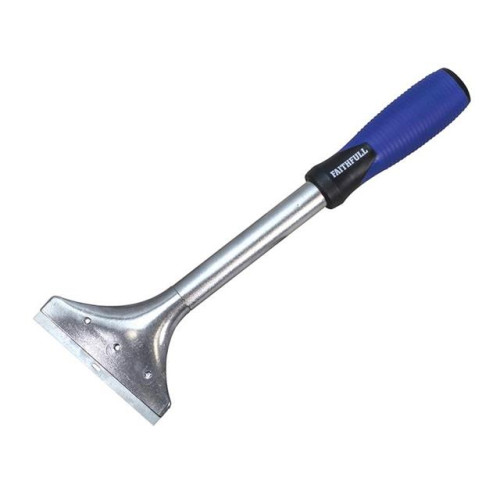 Faithfull Soft Grip 4in Long Handled Heavy-Duty Scraper