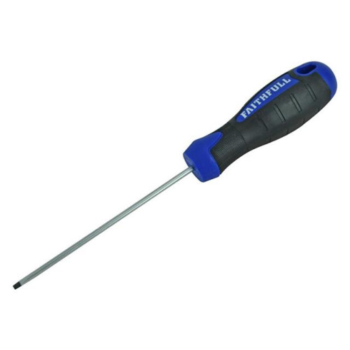 Faithfull Slotted Flared Soft Grip Screwdriver 100mm x 5.5mm