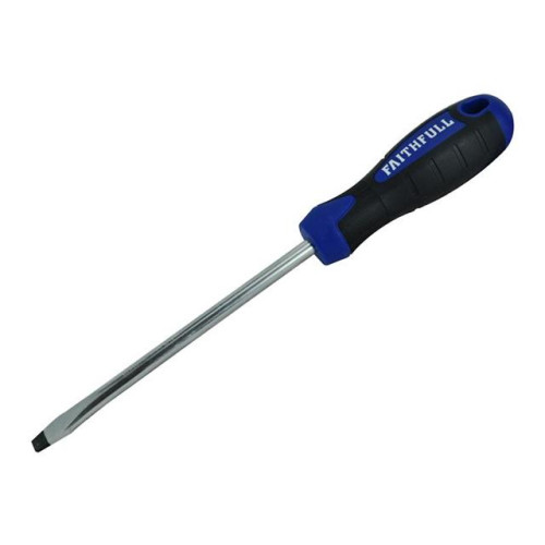 Faithfull Slotted Flared Soft Grip Screwdriver 125mm x 6.5mm