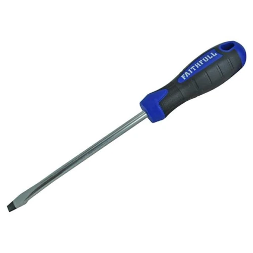 Faithfull Slotted Flared Soft Grip Screwdriver 150mm x 8mm