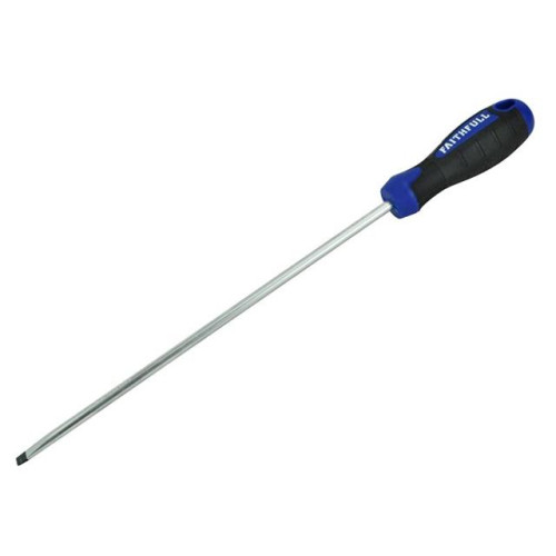 Faithfull Slotted Flared Soft Grip Screwdriver 250mm x 10mm