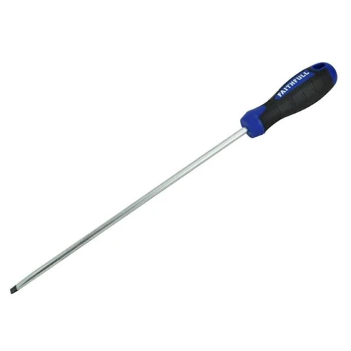 Faithfull Slotted Flared Soft Grip Screwdriver 250mm x 10mm