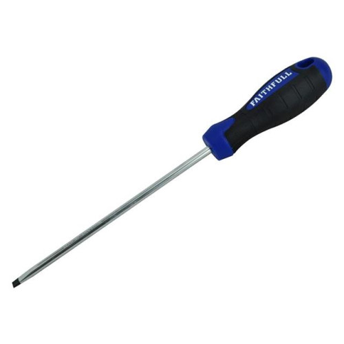 Faithfull Slotted Parallel Soft Grip Screwdriver 150mm x 5.5mm