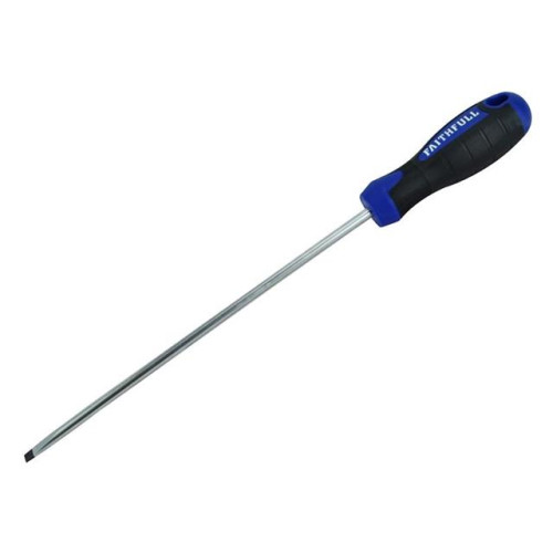 Faithfull Slotted Parallel Soft Grip Screwdriver 200mm x 5.5mm