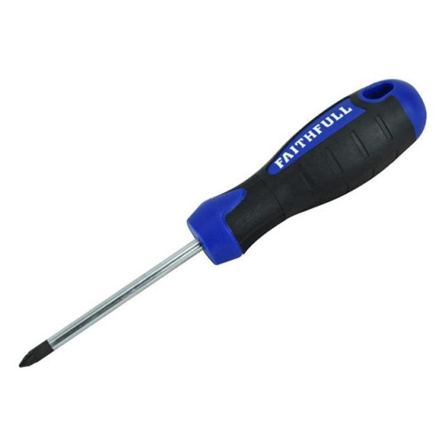 Faithfull Pozidriv Soft Grip Screwdriver PZ2 x 100mm
