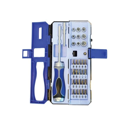 Faithfull Ratchet Screwdriver & Socket Set 33 Piece