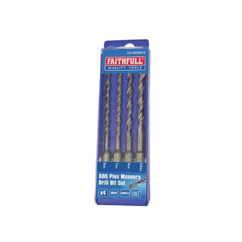 Faithfull SDS Plus Drill Set 4 Piece