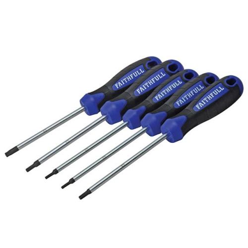 Faithfull TORX (Star) Head Screwdriver Set, 5 Piece