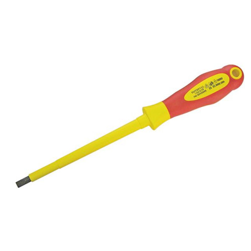 Faithfull Soft Grip VDE Screwdriver Slotted 6.5 x 150mm