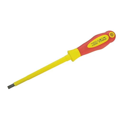 Faithfull Soft Grip VDE Screwdriver Slotted 6.5 x 150mm