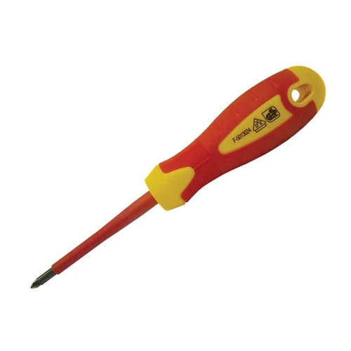 Faithfull Soft Grip VDE Screwdriver Pozi PZ2 x 100mm
