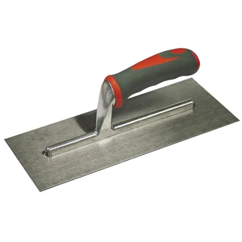 Faithfull Plasterers Trowel Stainless Steel Soft Grip Handle 11in x 4.3/4in