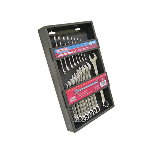 Faithfull Combination Spanner CV Set of 18 6-24mm