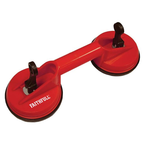 Faithfull Double Pad Suction Lifter 120mm Pads