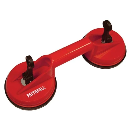 Faithfull Double Pad Suction Lifter 120mm Pads