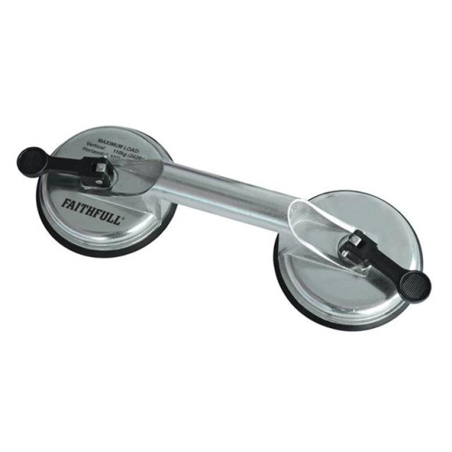 Faithfull Double Pad Aluminium Pro Suction Lifter