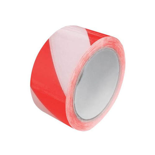 Faithfull Laminated Self-Adhesive Hazard Tape Red/White 50mm x 33m