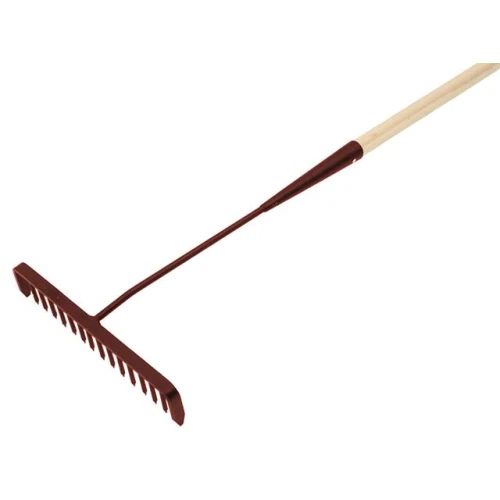 Faithfull 16 Round Teeth Tarmac Rake - Wooden Handled