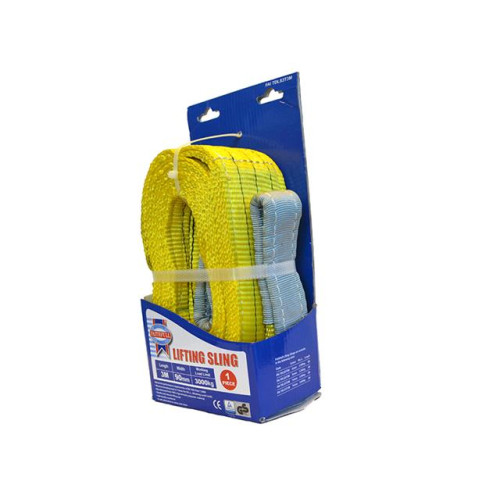 Faithfull Lifting Sling Yellow 3 Tonne 90mm xÂ 3m