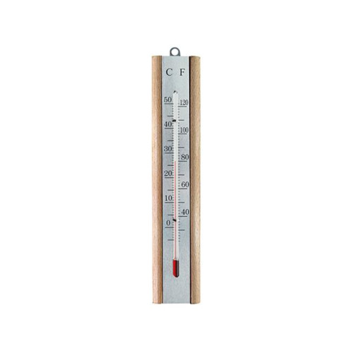 Faithfull Thermometer Wall Beech Silver 200mm