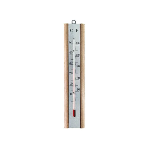 Faithfull Thermometer Wall Beech Silver 200mm