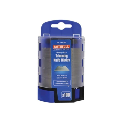 Faithfull Heavy-Duty Trimming Knife Blades (Box 100)