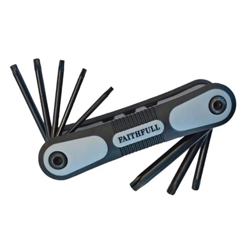 Faithfull Folding Torx&Acirc;&reg; Star Key Set 8 Piece (T9-T40)