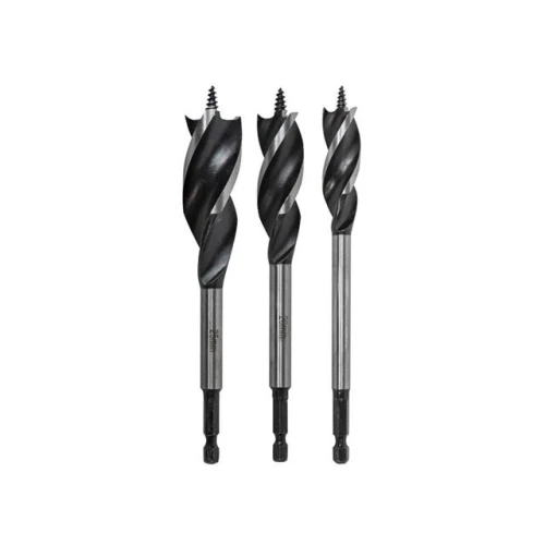 Faithfull Tri-Point Speed Auger Bit Set, 3 Piece