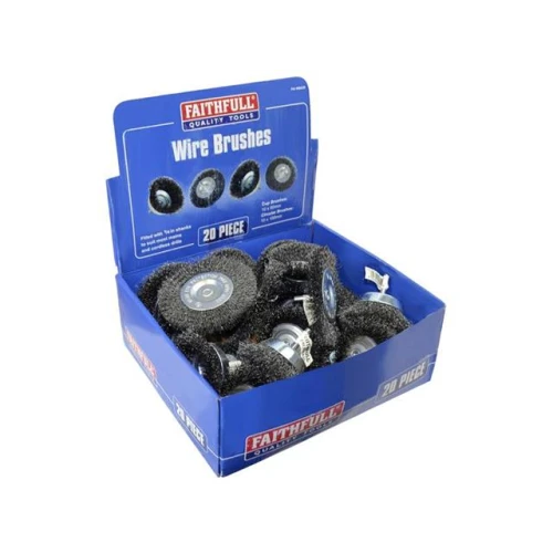Faithfull Wire Brush Assortment 20 piece