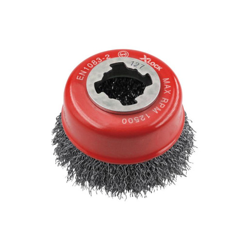 Faithfull X-LOCK Wire Cup Brush 75mm M14x2, 0.30mm Steel Wire