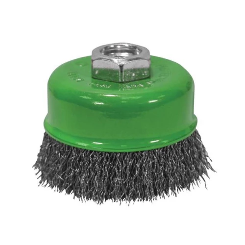 Faithfull Wire Cup Brush 80 x M14 x 2 Stainless Steel 0.30mm