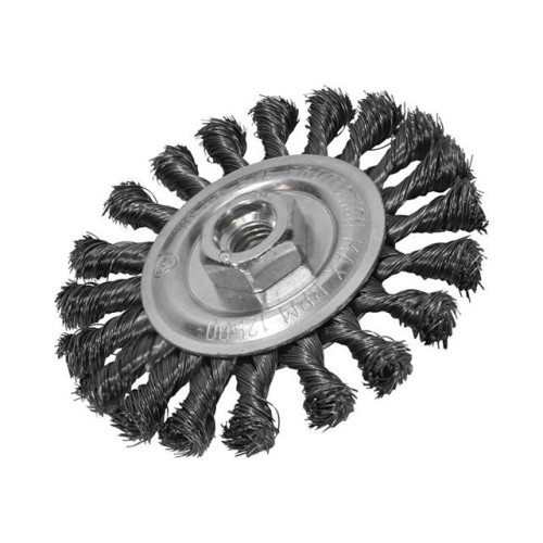 Faithfull Circular Wire Brush 115 x 12mm M14x2 Bore, 0.35mm Wire