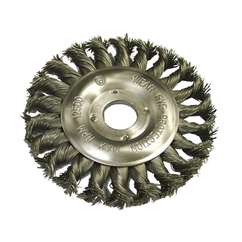 Faithfull Circular Wire Brush 125 x 12mm 22.2mm Bore, 0.50mm Wire