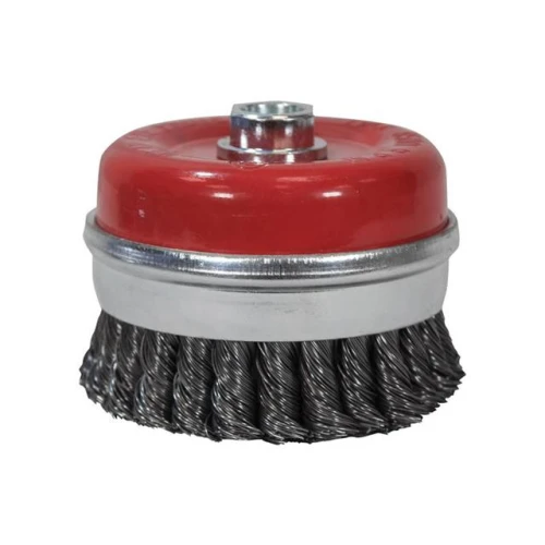 Faithfull Wire Cup Brush Twist Knot 80mm x M14 x 2 0.50mm