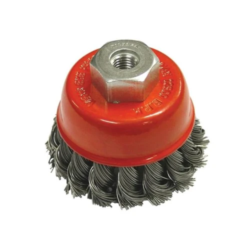 Faithfull Wire Cup Brush Twist Knot 65mm x M10 x 1.5 0.50mm