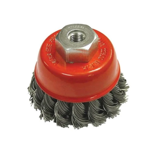 Faithfull Wire Cup Brush Twist Knot 65mm x M10 x 1.25 0.50mm