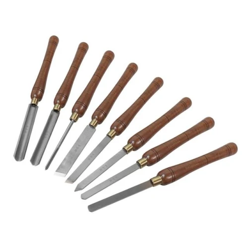 Faithfull HSS Turning Chisel Wooden Boxed Set 8Pc