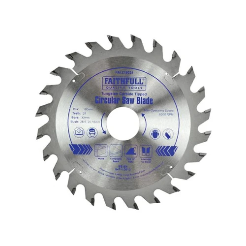 Faithfull Circular Saw Blade TCT 160 x 30 x 24t POS