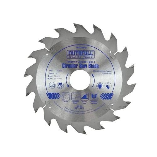 Faithfull Circular Saw Blade TCT 165 x 30 x 18t POS