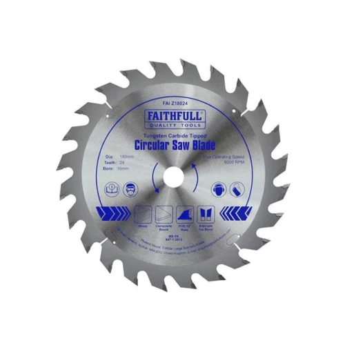 Faithfull Circular Saw Blade TCT 180 x 16 x 24t POS