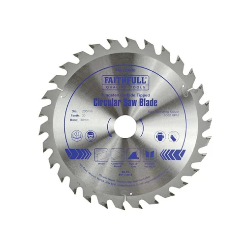 Faithfull Circular Saw Blade TCT 230 x 30 x 30t POS